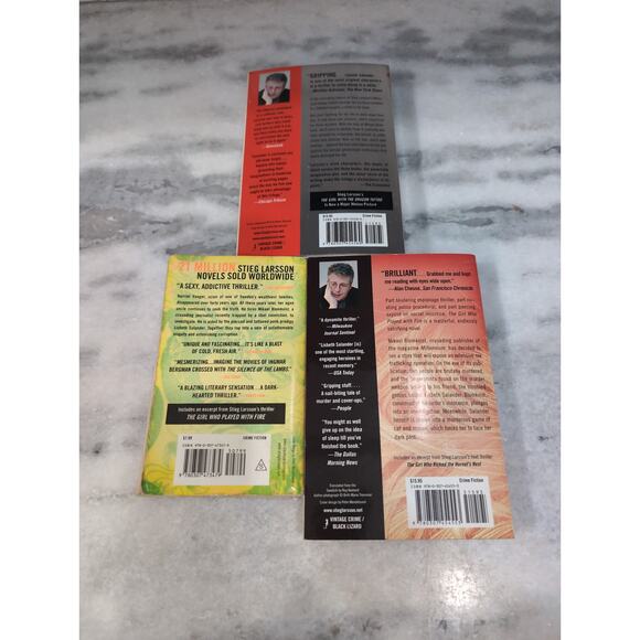 Stieg Larsson's Millennium Paperback Bundle: The Girl With The Dragon‎ Tattoo - Picture 3 of 12